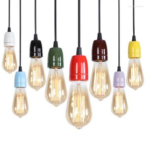 Pendant Lamps Industrial Glass Ceiling Hanging Wood Light Bulb Modern Mini Bar Deco Maison Moroccan Decor Chandeliers