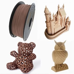 Yazıcı Şeritler Ahşap PLA Filament 1 75mm 3D Filamentler Toksik Olmayan 500g 250g 1kg Sublimasyon Sarsmenleri Ahşap Etkisi Malzemeleri 221114