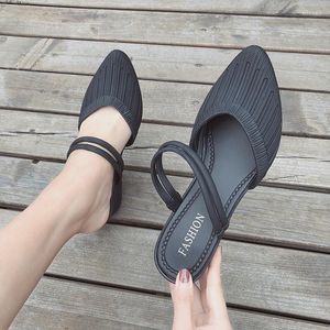 Sandalen Frauen 2022 Keilabsatz Damen Zehenschuhe Kunststoff Zwei tragen Sommer und Hausschuhe