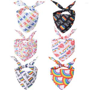 Dog Apparel Love Is Bandana Pride M￪s Junho Rainbow Gay Lesbian Lesbian Puppy Collar Collar RRA539