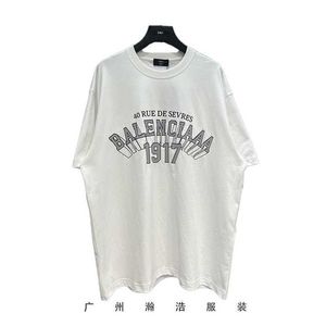 Högre designer Balenciga Mens T shirts VersionParis D pojkar tshirt Kort ärm Digital Printing Fashion Clothes