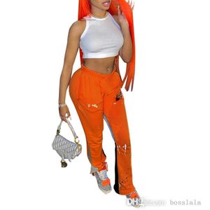 Woman Micro Flare Sweatpants Designer Splicing Leggings Loose High Waist Fashion Street Graffiti Printing Sports Casual Trouser