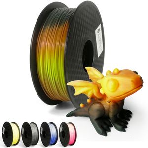 Druckerbänder 1 75 mm PLA 3D-Filament Farbwechsel mit Temperatur 31 45 Grad Dunkelgrün bis Rotgelb Druckmaterial 221114