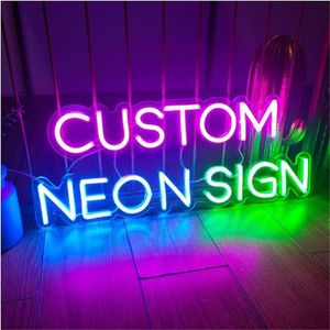 LED Neon Sign Custom Signs Light Shop Pub Store Garm Home Wedding Birthday Party Wall Decor Lamp Christmas Gift Personalized Word Customization NH002