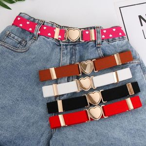 Belts Fashion Kids Stretch Canvas Waist Belt Buckle-Free Elastic For Boy Girl Adjustable Children Jeans Pants Dresses