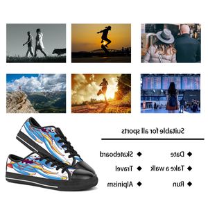 Women Diy Low Shoes topMen Custom Top Canvas Skateboard Sneakers Triple Black Customization Uv Printing Sports Sneakers Xuebi 177-7 ization