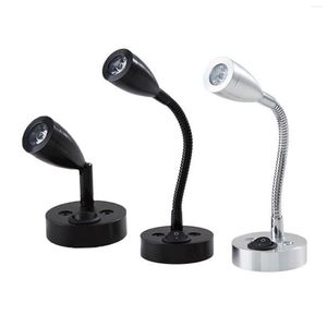 Lampy stołowe Minimalistyczne małe światło reflektorów LED Koterhome Bedside Reading Lampa Wąż Wąż Jacht Ściana Montowana na ścianie światła przyczepy kempingowej