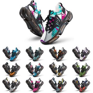 Elastic Running Shoes Custom Shoes Men Women DIY White Black Green Yellow Red Blue Mens Trainer Outdoor Sneakers Size 38-46 color58