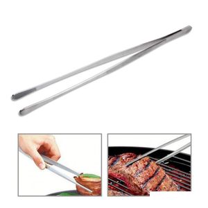 Barbekü Araçları Aksesuarlar 30cm Barbekü Tongs Paslanmaz Çelik Ekstra uzun Barbekü Tweezers Gıda Klipsi Et Seste Biftek Hassas SE DHGOC