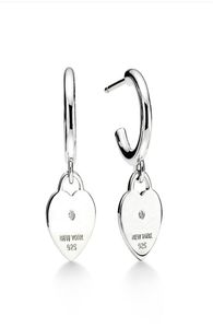 Womens Designer Earrings For Ladies Designers Heart Earrings Silver Fashion Luxury Jewerly Diamond Earrings Lovers Stud Ear Rings9013864