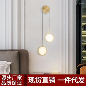 Lâmpadas de parede modernas led vidro luminária luminária lâmpada cabecero de cama quarto ao lado