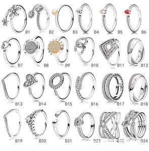 Nouvelle arriv e Crystal S925 Sterling Silver Lover Ring Jewelry DIY FITS PANDORA ALE CHARM POUR PANDORAS POUR LES FEMMES GORES EUROPEURES ROSE GI2775934