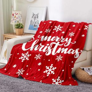 Christmas Fleece Blanket Throw Blankets Lightweight Blankets for Sofa Bed Camping Thermal Towel Winter Warm 150X200com