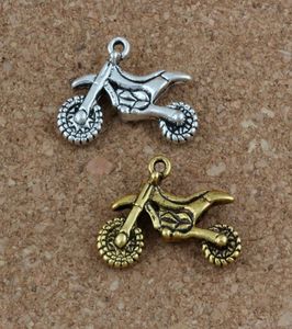 Motorcycle Charms Pendants 100Pcslot 23x17mm Antique Silver gold Fashion Jewelry DIY Fit Bracelets Necklace Earrings A2818042352