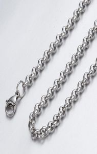 Fashion Men Stainless Steel 3mm Thick Necklace Chains 50cm 55cm 60cm 65cm 70cm 10pcslot FN1051783059