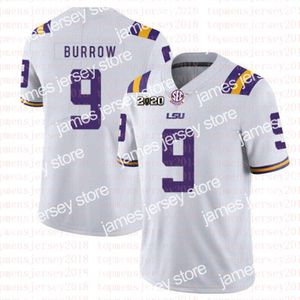 Jerseys de futebol LSU Tigers Burreaux Jersey Diamond Patch Pech Bowl Playoff College 9 Joe Burrow apelido Beckham 7 Delpit Mathieu Chase