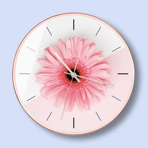 Relojes de pared Colorado Flower Flower Cuartzo Metal Reloj Moderno Fantastic Art Estilo para decoración del hogar
