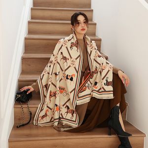 Outono e inverno 2022 novo cachecol de caxemira vintage decoração de moda estilo longo com cachecol quente xale feminino