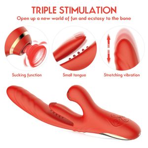 Sex toys masager Massager Toys Vaginal Vibrator Multifunctional Silicone Telescopic Vibration Sucking WomenG-spot Breasts Soothing Female MKWB