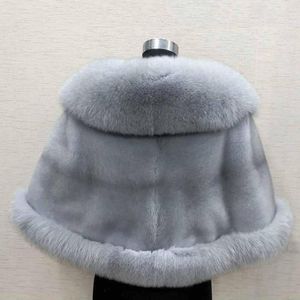 Jackets femininos Classic Dress Shawl Outwear Touch Fino Mulheres Soft Winter Faux Fur Cape Casat Poncho Resistente ao Cold