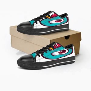 Homens mulheres DIY sapatos personalizados tênis de skate de lona de cano baixo triplo preto personalização impressão UV tênis esportivos kele 45