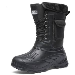 Boots Safety Shoes Men Winter Boots Warm Waterproof Sneakers Outdoor Activities Fishing Snow Work Male Footwear 221114