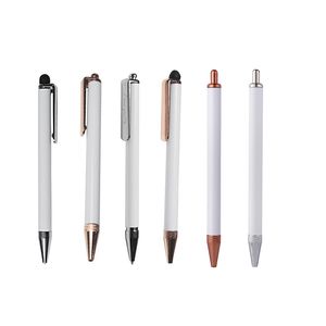 Sublimation Ballpoint Pens Heat Transfer White Zinc Alloy Material Customized Pen School Office Supplies Z11