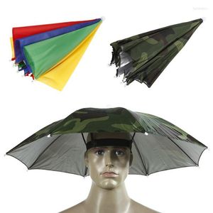 Berets Golf Fishing Caps Camping Fish Sun Day Outdoor Foldable Umbrella Hat Headwear Cap Head Hands Free 2022