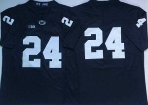 Maglia da calcio Penn State Nittany Lions 26 Saquon Barkley 11 Micah Parsons 24 Miles Sanders 9 Trace McSorley Navy Blue White Stitched mens
