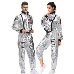 Cosplay Peruk Astronot Kostüm Çiftler için Uzay Giysisi Rol Oynamak Giydirme Pilotlar Üniformalar Cadılar Bayramı Cosplay Parti Tulum T221116