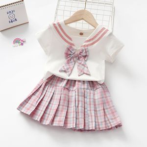 女の子のドレス新しいデザインの夏のファッションと美しいプリーツスカートの女の子2〜8歳の斬新な甘いかわいい。