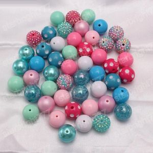 Bebek Çocuk Mücevher Aksesuarları DIY tıknaz Bubblegum Boncuklar Renkli Gevşek Akrilik Rhinestones Boncukları Kızlar Kolye