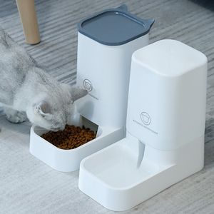 Dog Bowls Feeders Automatic Feeder for Pet Cat Water Dispenser Set Removable and Washable Feeding Bowl Container Supplies 3 8L 221114