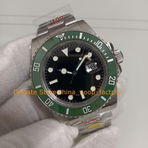 6 Kolor męski zegarek Mężczyźni 41 mm czarna tarcza zielona ramka ceramiczna 904L stalowa nurkowanie datę Luminous Sapphire Crystal v12 cal.2836 Ruchy zegarki mechaniczne