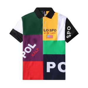 ポロスデザイナー卸売2028年夏夏のニューエンドカジュアルファッションメンズポロスカラーカラフルコントラスト短袖100％コットンS-6XL