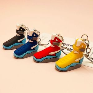 Designer simulação tridimensional sapatos chaveiro bonito moda 3d tênis modelagem chaveiros para homens mulheres crianças saco chave decoração