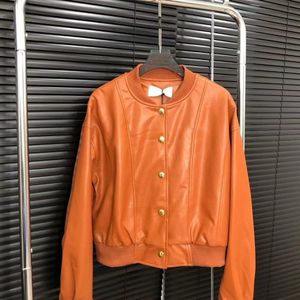 Womens Designer Jackets Woman Coats CE Autumn Spring Style Slim For Lady Genuine leather Jacket Designer Coat E529
