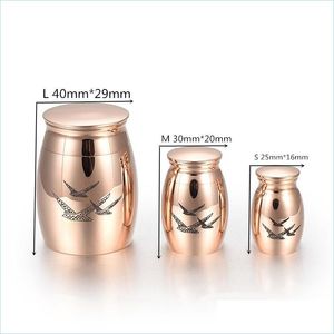 Chains Iju013 Stainless Steel With Swallow Pattern Jar Keepsake For Ashes Custom Engraved Cremation Urn Pets Drop Delivery 2021 Jewe Dhnxt