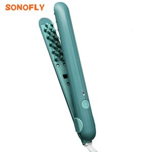 Curling Irons SONOFLY Mini Hair Iron Fluffy 3D Grid Curler Splint Portable High Quality Ceramic Corn Perm Styling Tools TY-219 221116