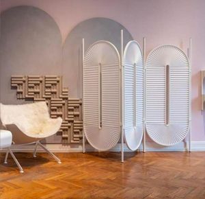 Ekrany luksusowy design wytłoczone nałożone dzielniki pokoju ruchomy składany ekran nowoczesny prosty salon partycja ganek
