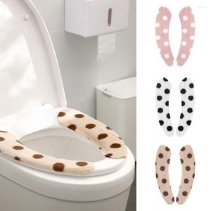 Toilet Seat Covers 1Pc Winter Warm Cover Sticker Closestool Mat Washable Pad Bathroom Accessories Faux Fur Soft Bidet