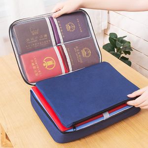 Bolsas de armazenamento unissex homens homens à prova d'água Oxford pano portátil Multi-camada de viagem Id/ passaporte Bolsa organizadora de documentos