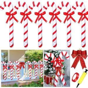 Christmas Decorations 90CM Inflatable Candy Canes Sticks For Indoor Outdoor Decoration 2023 Year Party Favors