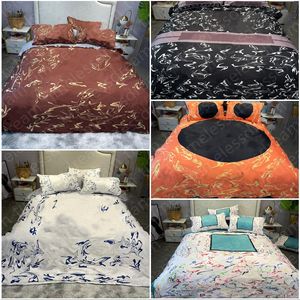 Brand Designer Bedding Sets 4Pcs Set Letter Printed Bed Sheet Fashion Pillowcases HT1716