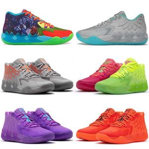 2020MB.01 Rick and Morty Basketball Shoes for Sale Lamelos Ball 남자 여자 무지개 빛나게 꿈 버즈 시티 록 릿지 레드 은하