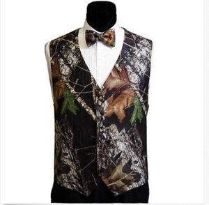 V Nech Camo Mens Wedding Colets Outerwear Groom Groomsmen Vest Realtree Spring Camuflage Slim Fit Mens Vests5916834