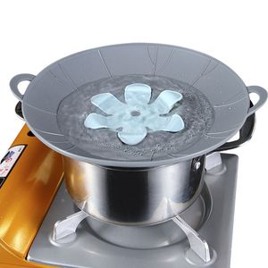 Multifunktionella verktyg Silikonlås Spill Stopper Anti Overflow Pot Cover Kitchen Gadgers Cooking Pot Lids redskap ZXF51