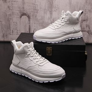 Party Wedding Dress Designer Shoes Autumn Spring Fashion White Vulcanized Sneakers Round Toe Thick Bottom Business Leisu 8521