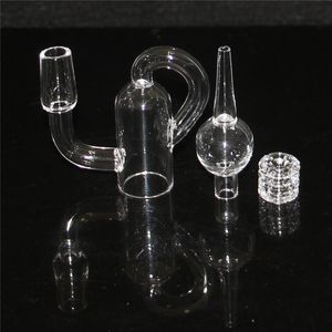 Smoking Diamond Knot Loop Recycler Bangers Dab Nails With Gear Insert Carb Cap Quartz Banger Nail 10mm 14mm Male Female for oil dab rig