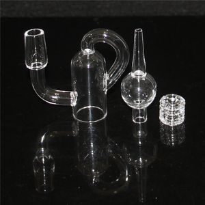 Smoking Diamond Knot Loop Recycler Bangers Dab Nails Con inserto per ingranaggi Carb Cap Quartz Banger Nail 10mm 14mm Maschio Femmina per oil dab rig